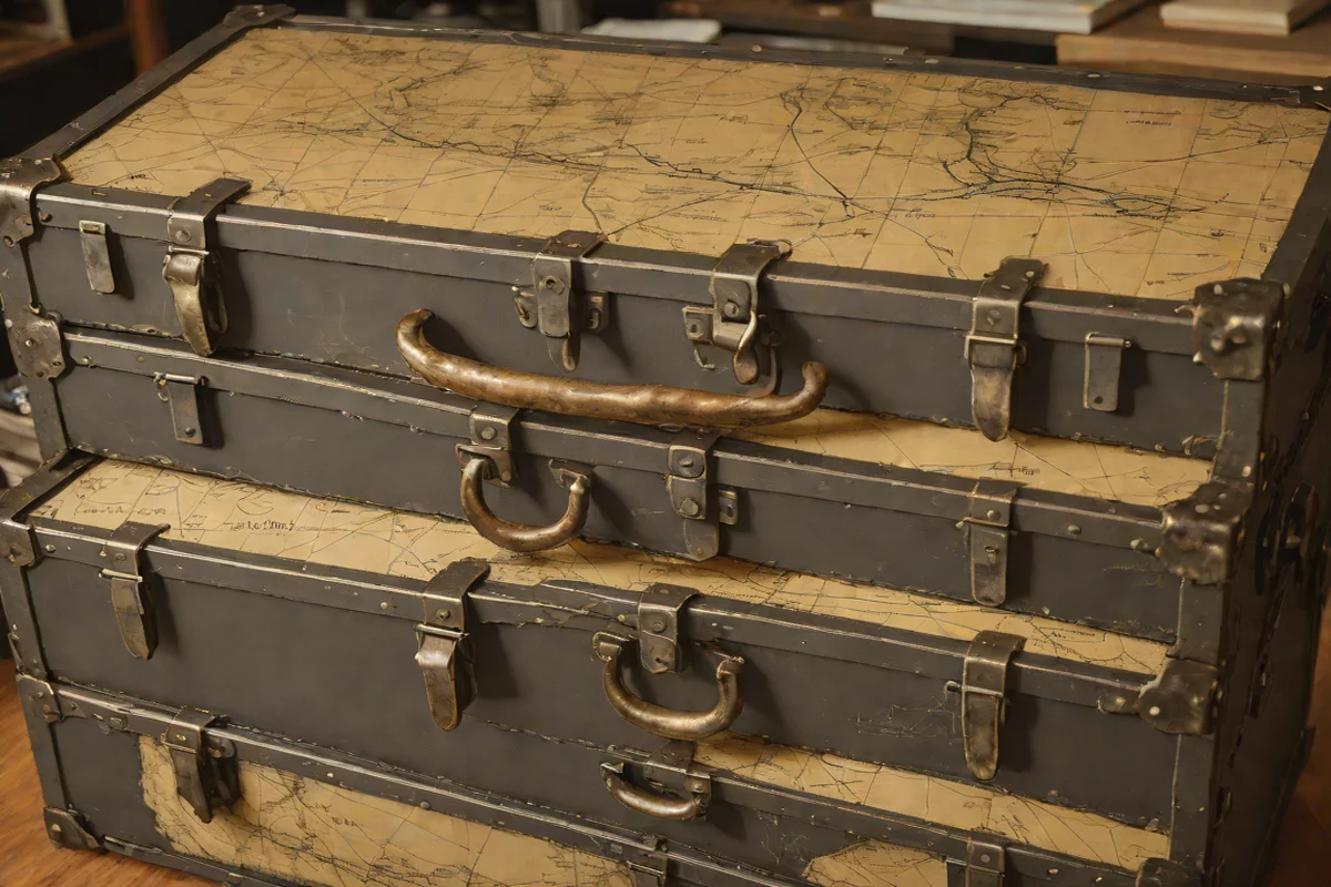 Industrial Raw Iron Heavy-Gauge Map Cases Industrial Raw Iron Heavy-Gauge Map Cases - Dark Academia Interior Design