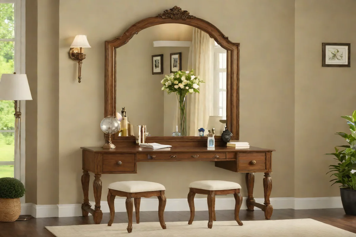 Strategic Scholarly Vanity Mirrors Strategic Scholarly Vanity Mirrors - Dark Academia Interior Design