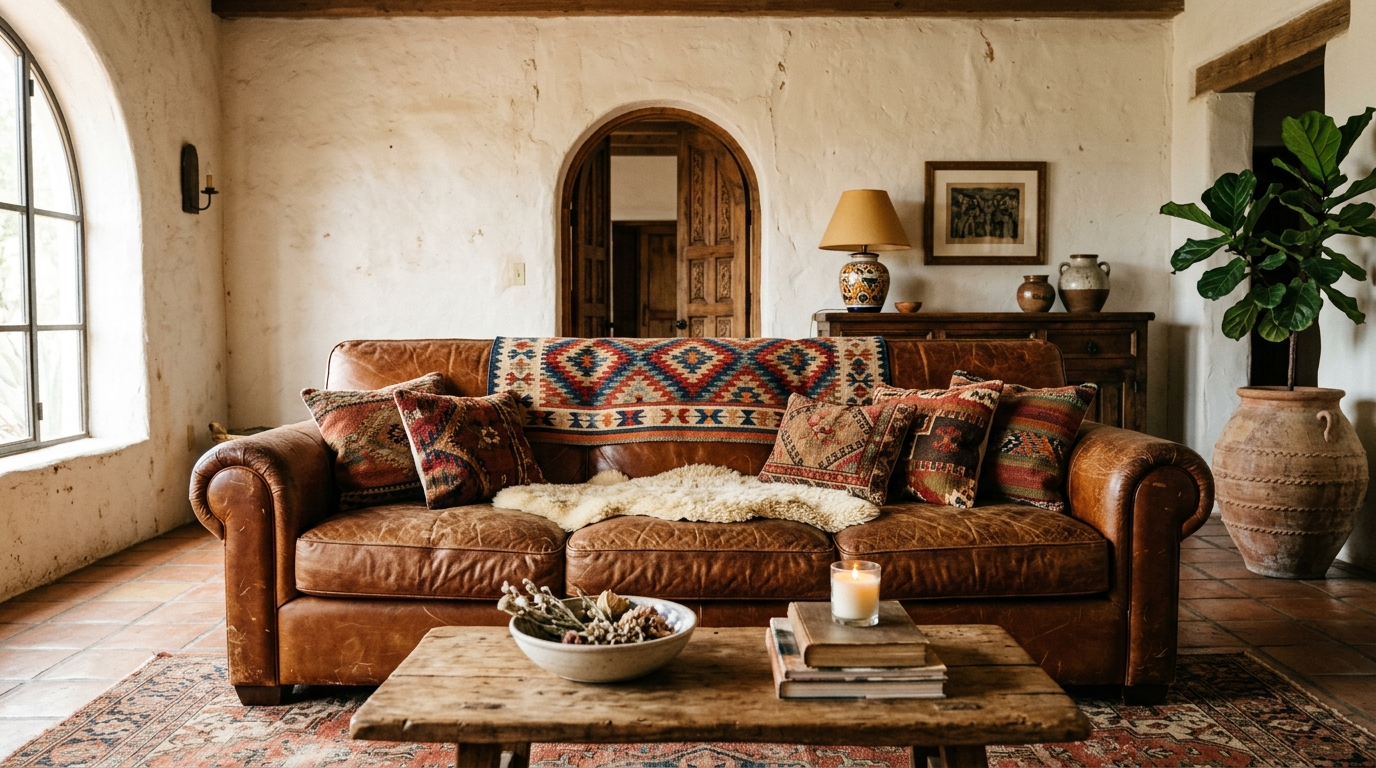 Distressed Leather Seating Options