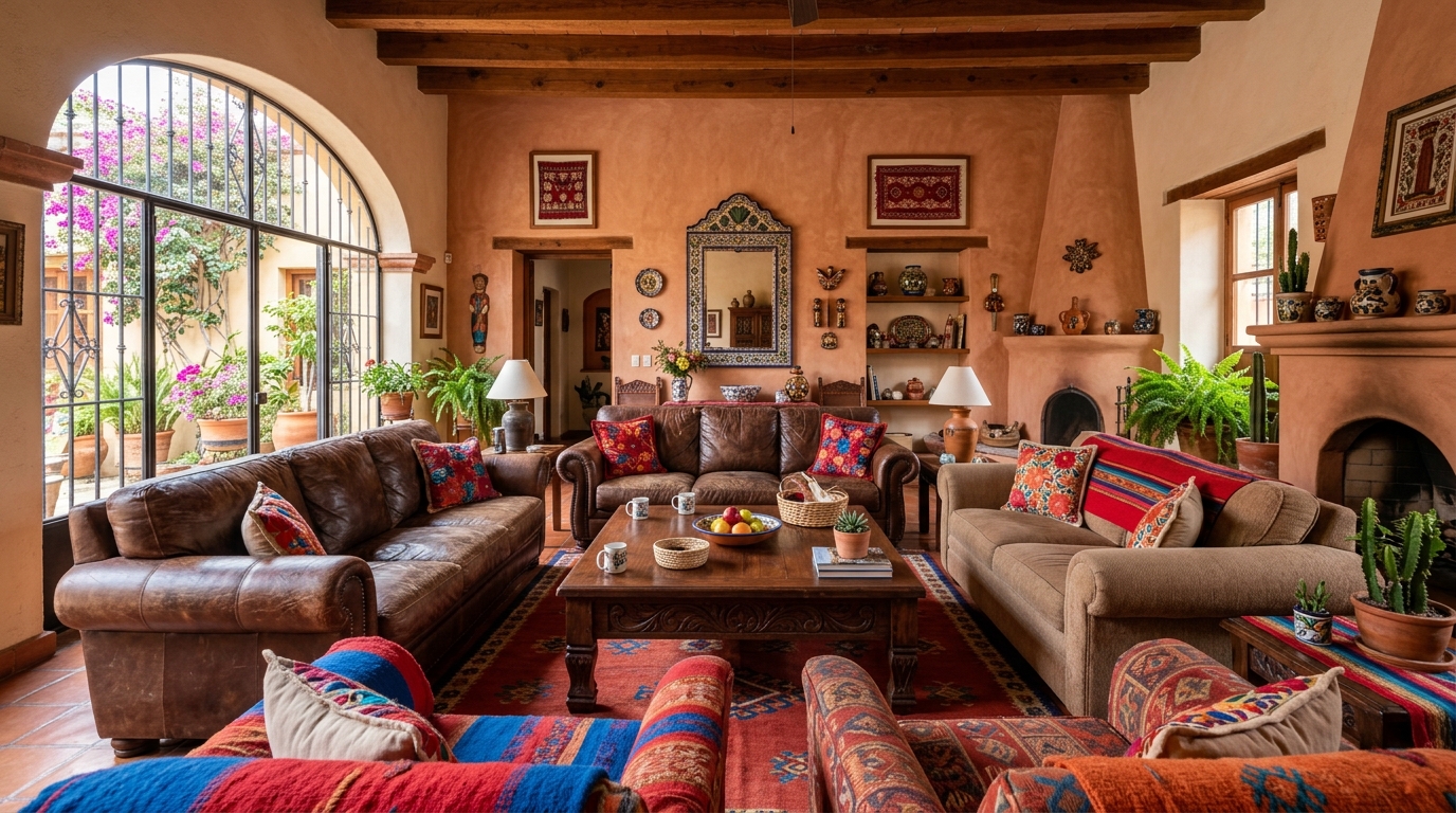 Exploring Mexican & Spanish Living Room Aesthetics
