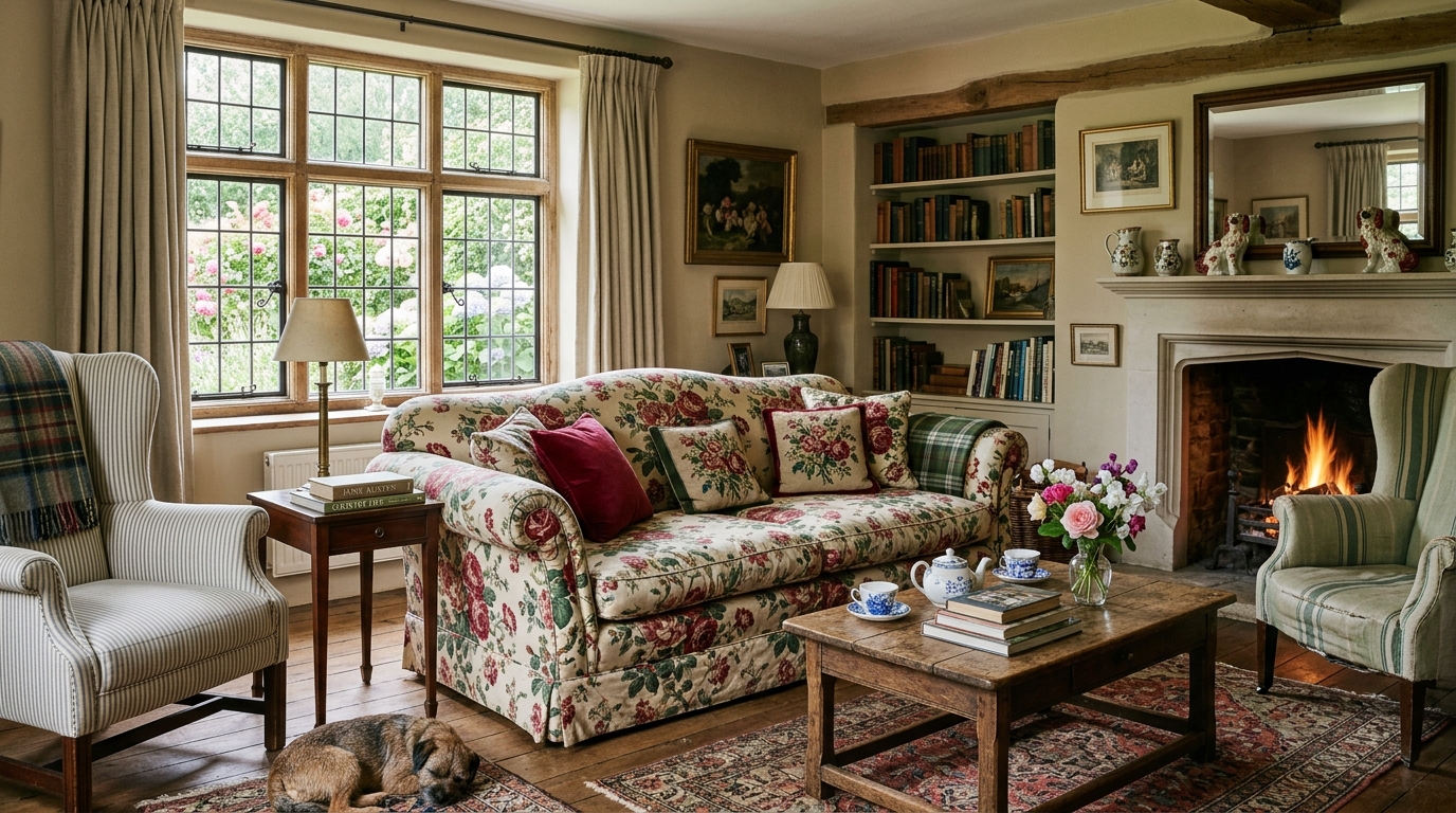 Exposed Wooden Ceiling Beams