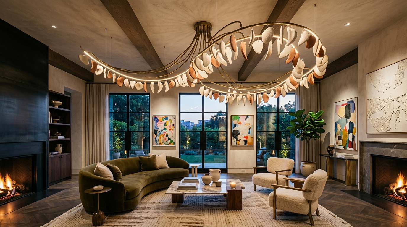 Feature Sculptural Statement Lighting Fixtures