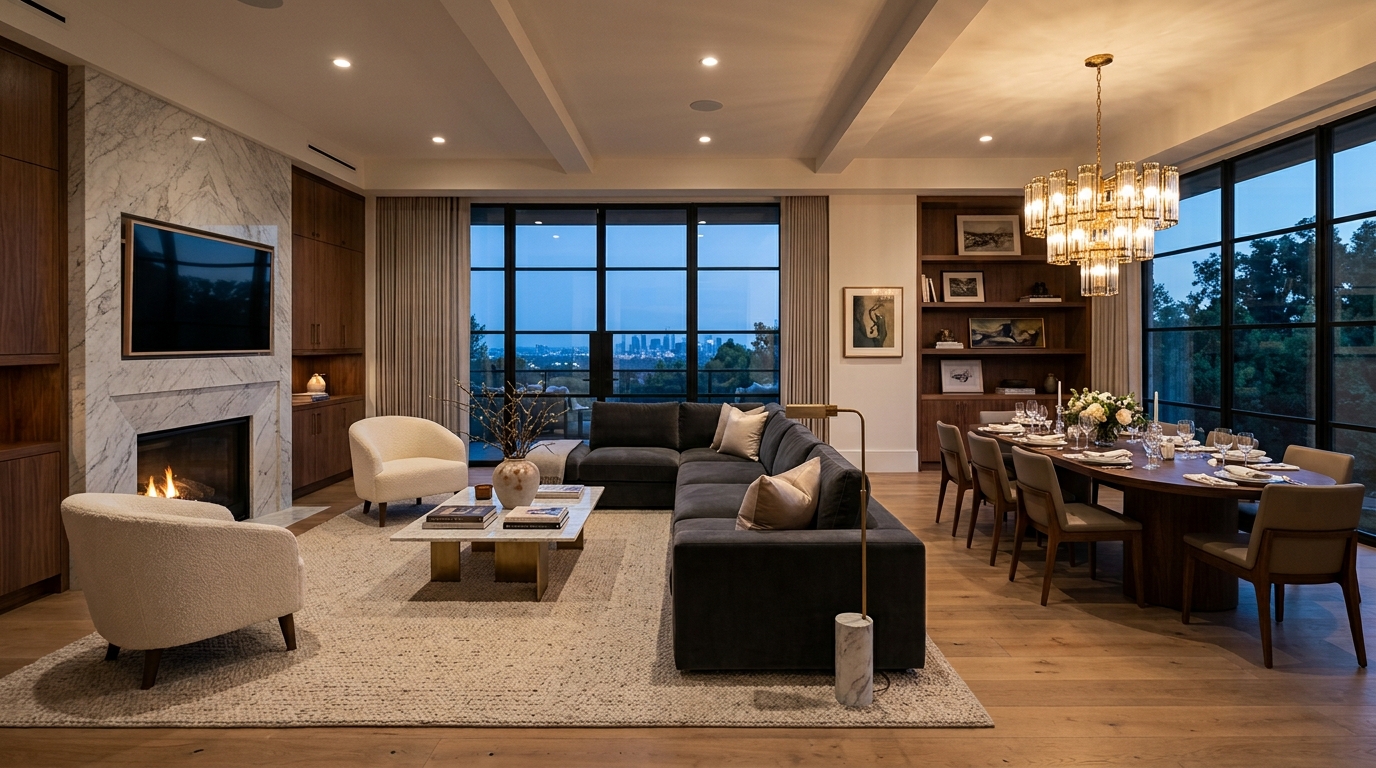 Float the Sofa to Define the Dining Boundary