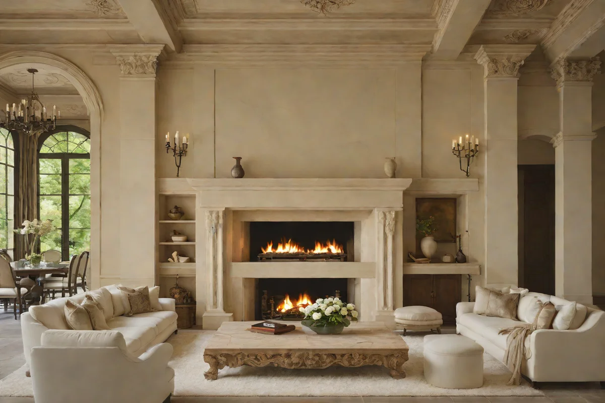 Monolithic Antique Fireplace Mantels - French Country Aesthetic