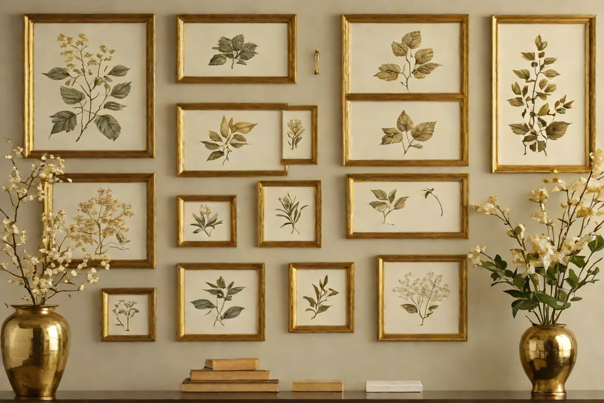 Gilded Gold Botanical Accent Frames - French Country Aesthetic
