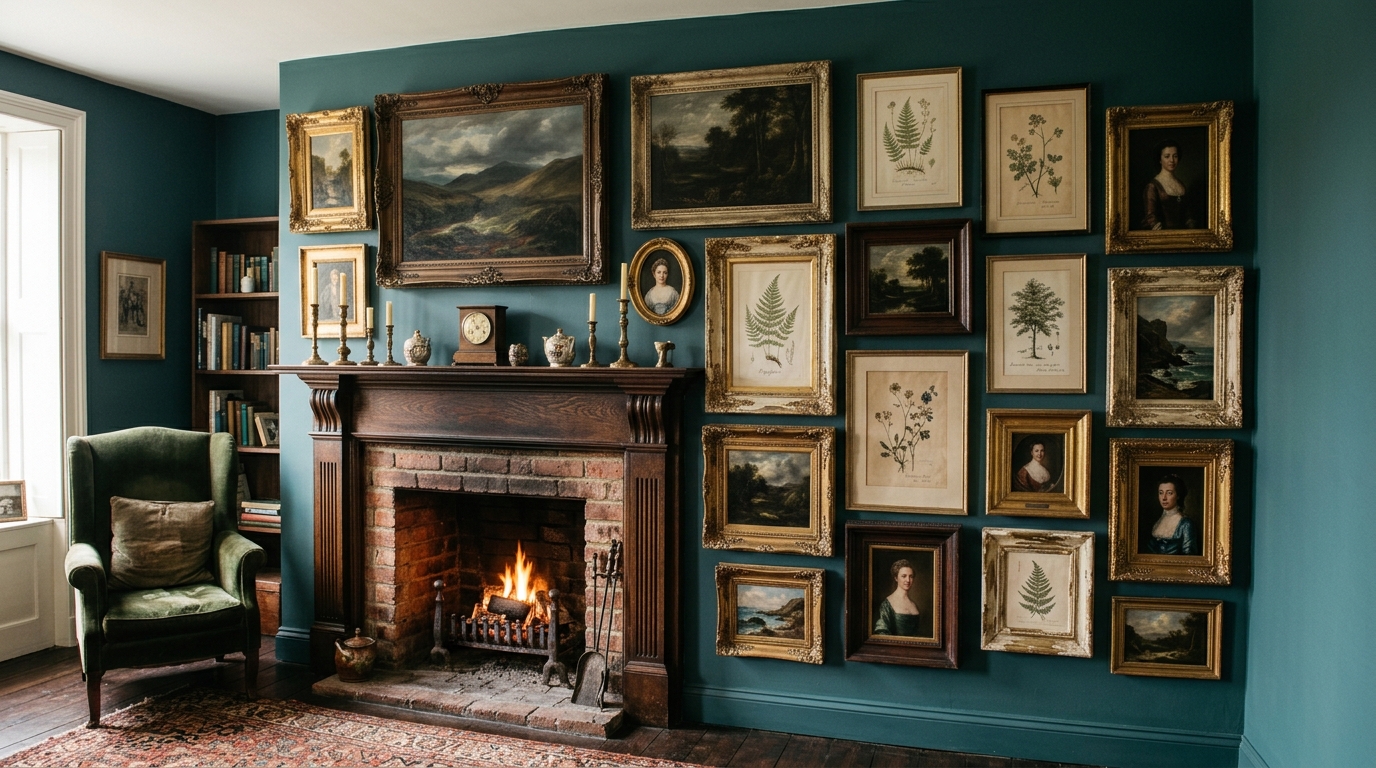 Gallery Walls with Oil Paintings