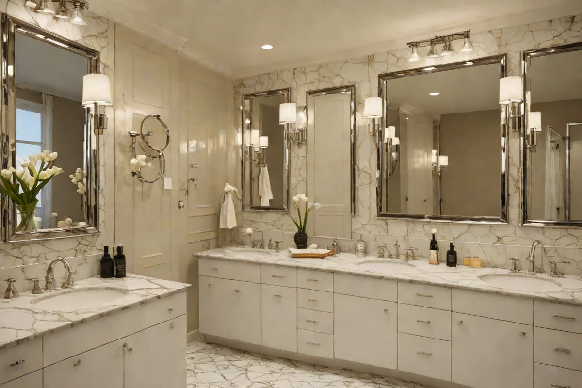 High-Gloss Polished Nickel Plumbing Accents High-Gloss Polished Nickel Plumbing Accents - Green Bathroom Decor