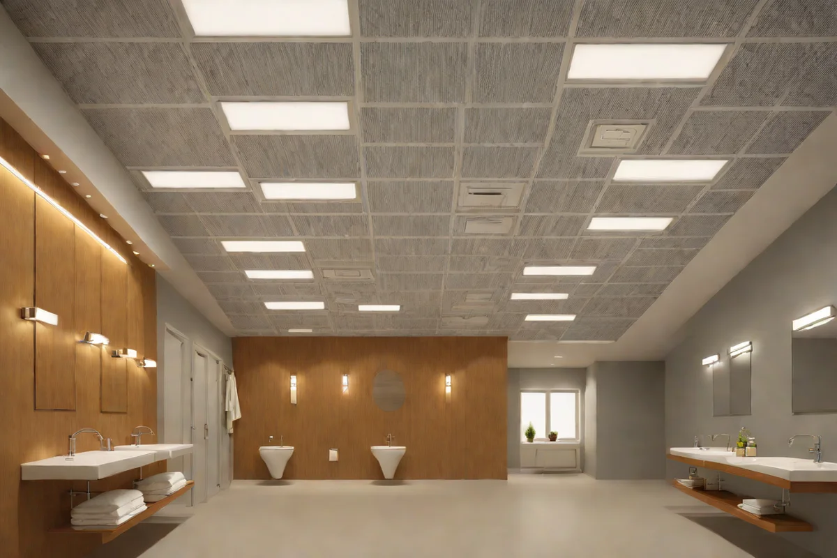 Integrated Infrared Thermal Ceiling Panels Integrated Infrared Thermal Ceiling Panels - Green Bathroom Decor