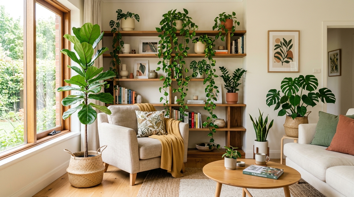 Incorporate Living Houseplants for Organic Vitality