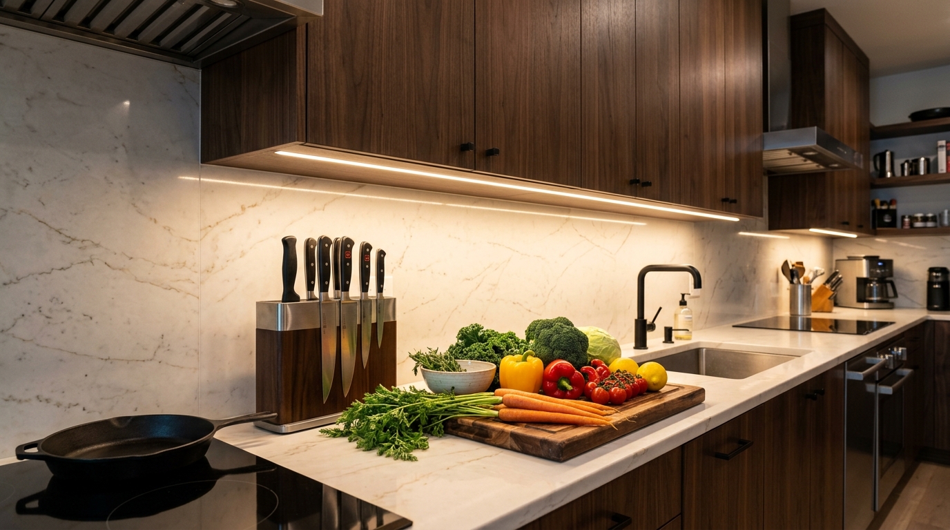 Install Continuous LED Light Strips for Even Illumination