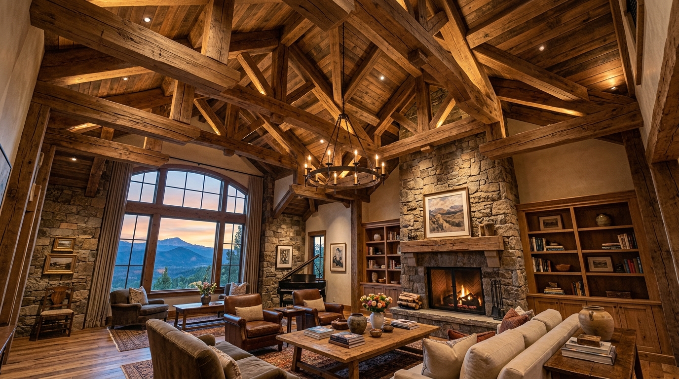 Install Subtle Ceiling Treatments and Wood Beams