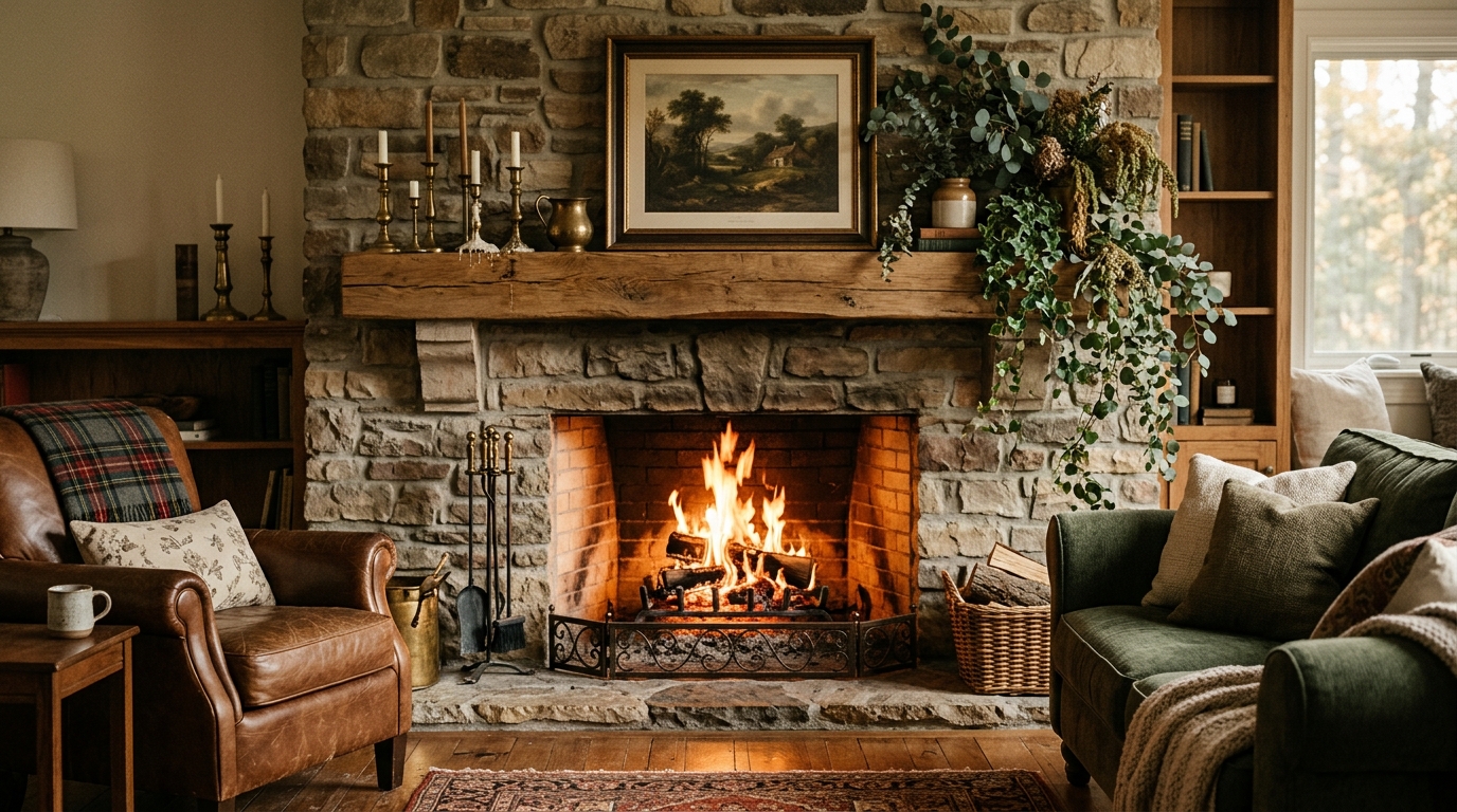 Integrate a Fireplace Focal Point With Cozy Mantel Styling