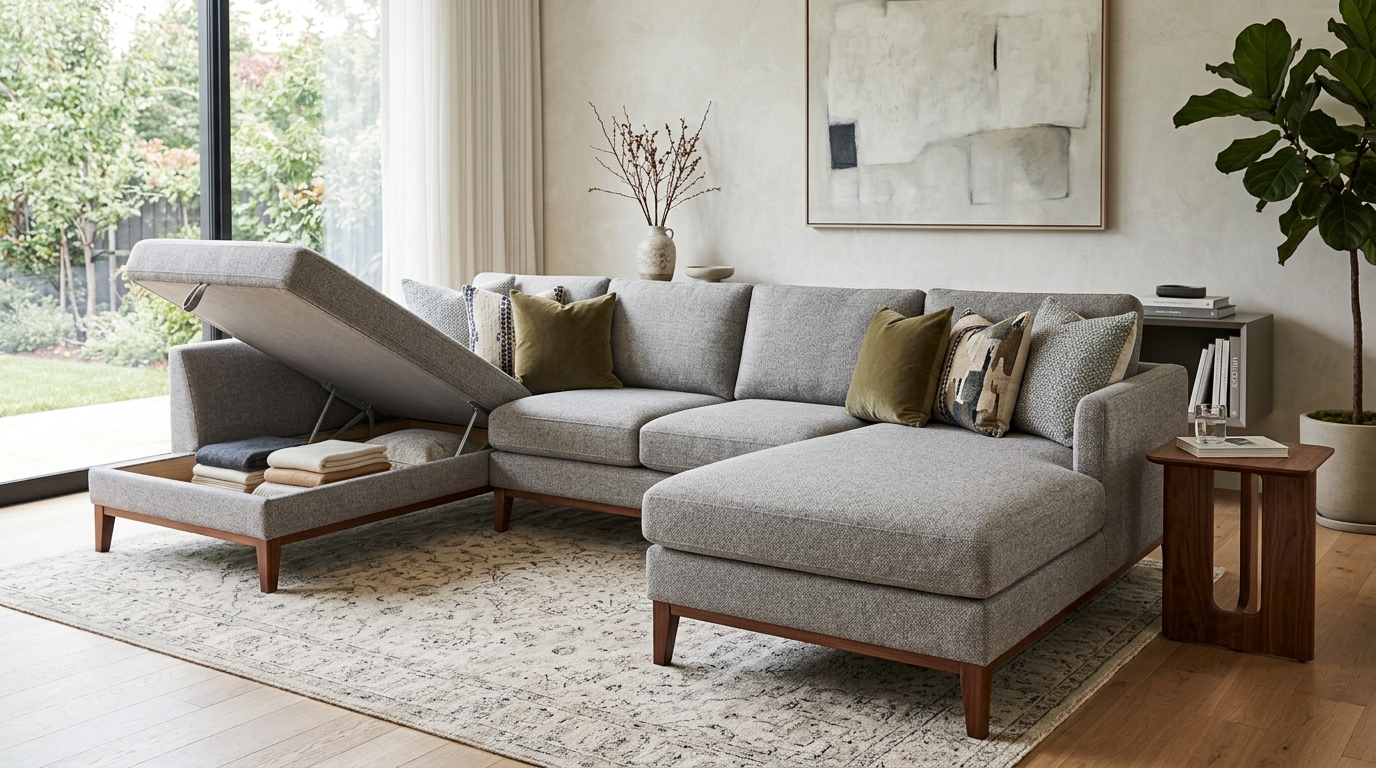 Integrated Storage Chaise Multi-Taskers
