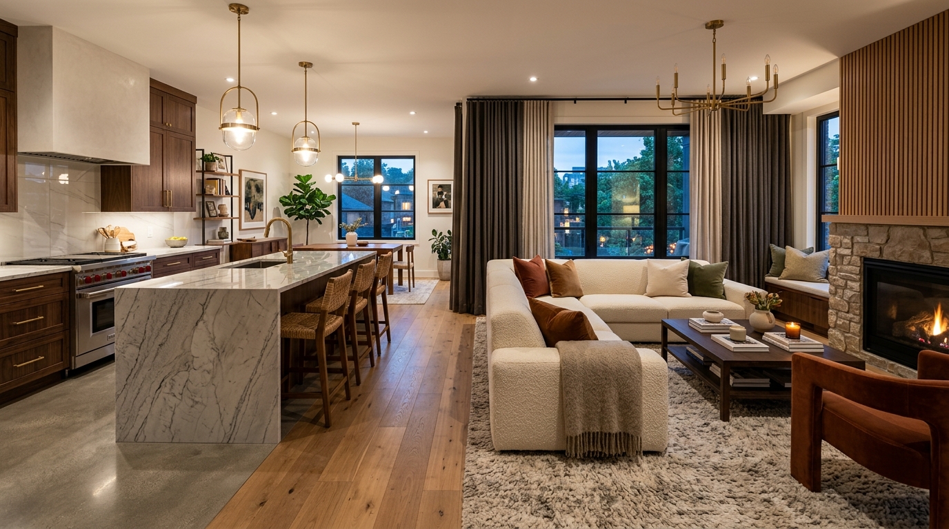 Introduce Soft Textures to Counteract Hard Kitchen Surfaces