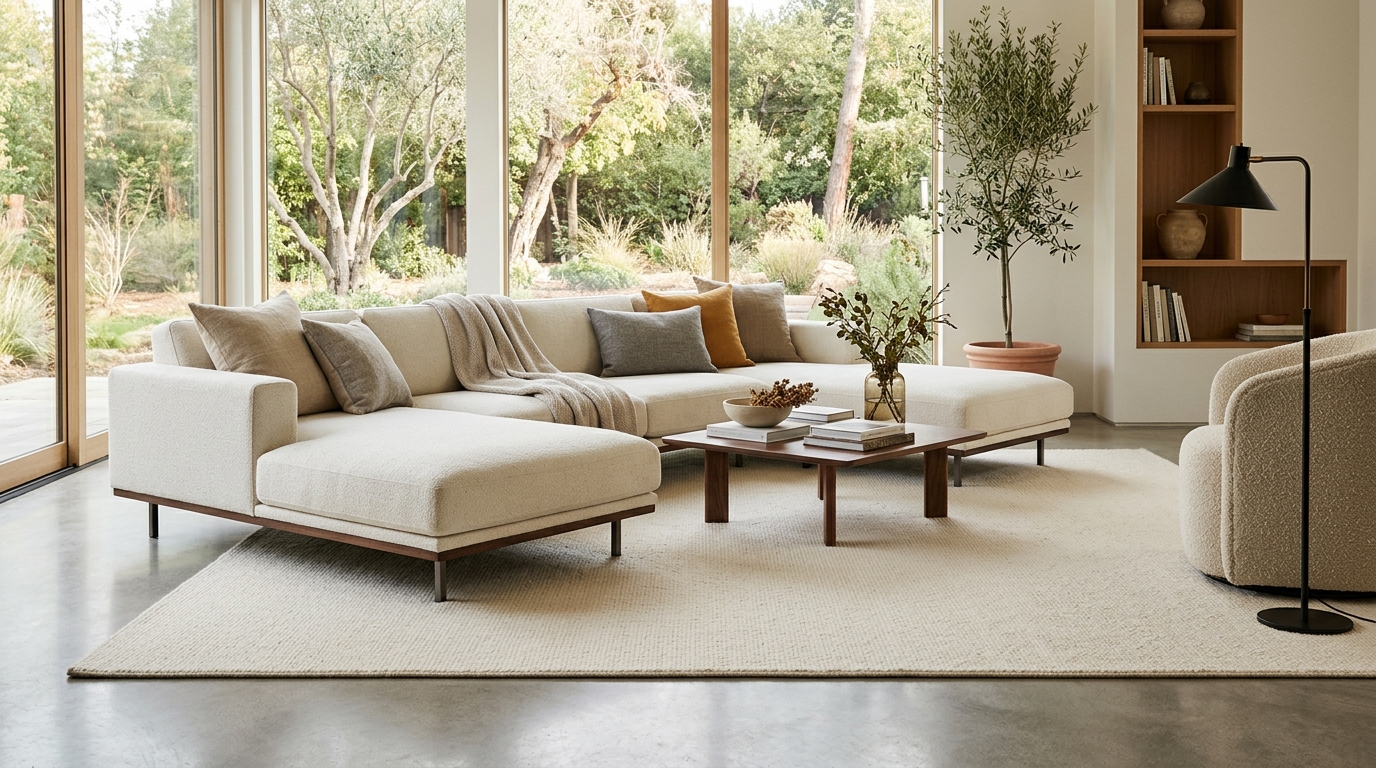 Large-Scale Low-Pile Area Rugs