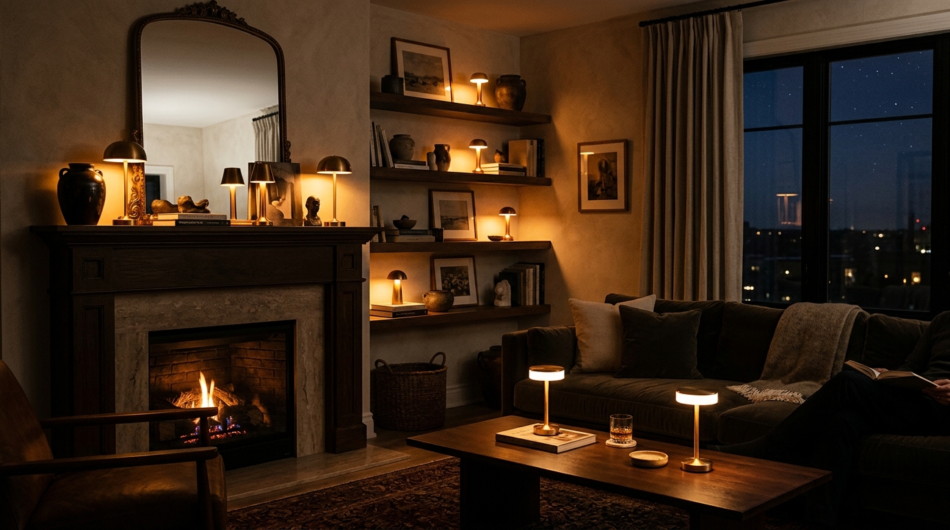 Layer Portable Cordless Lamps for Evening Ambiance