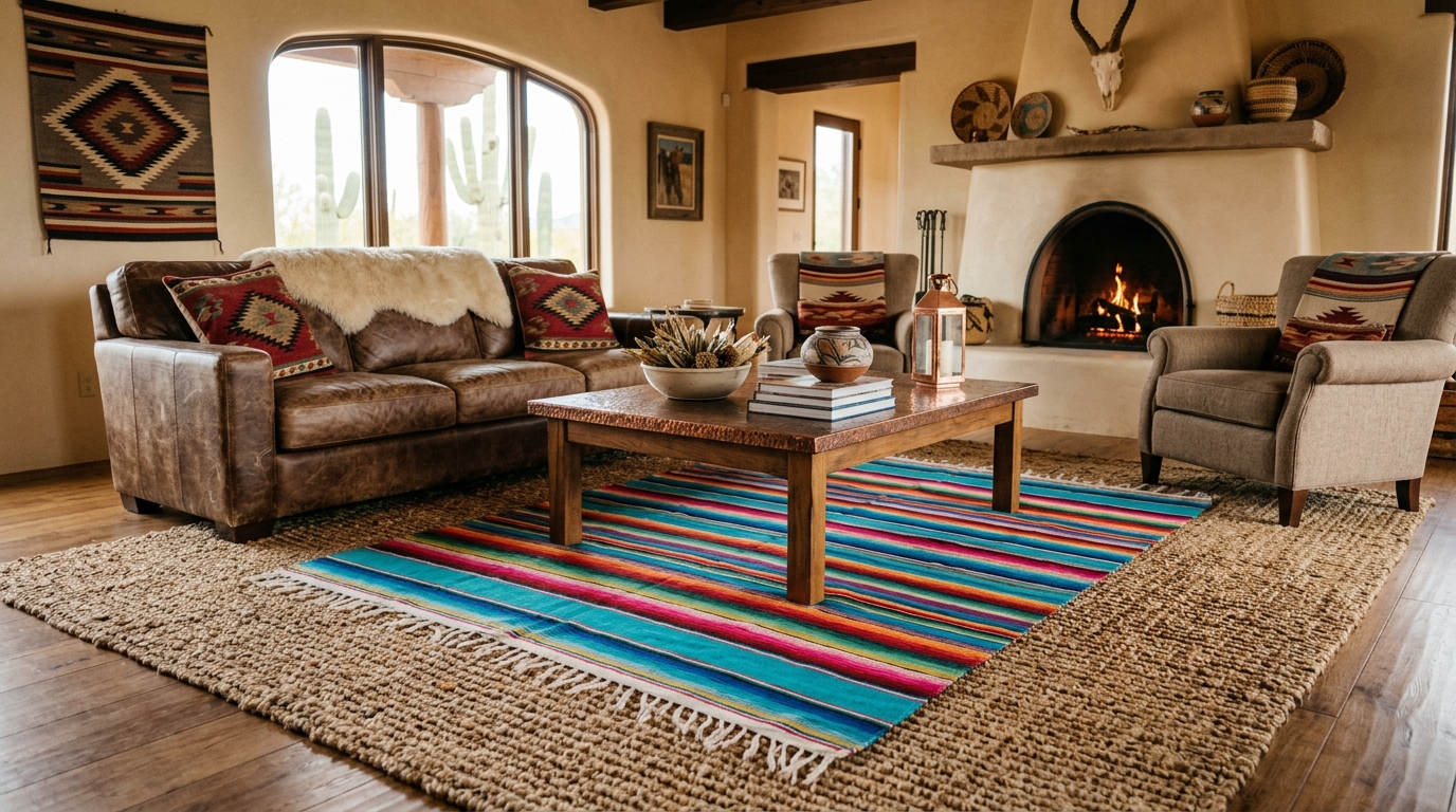 Layered Woven Jute Rugs