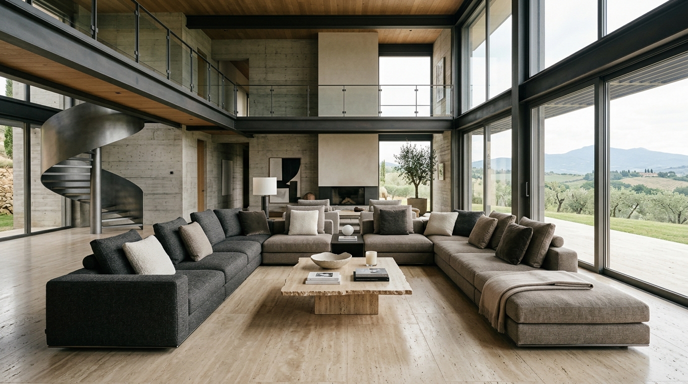 Low-Profile Italian Modular Sectionals