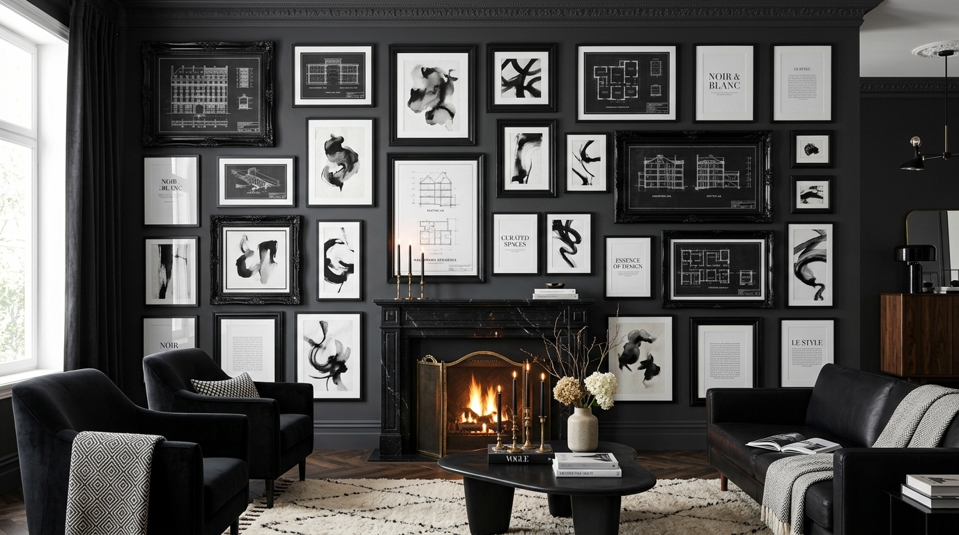 Monochromatic Black and White Theme
