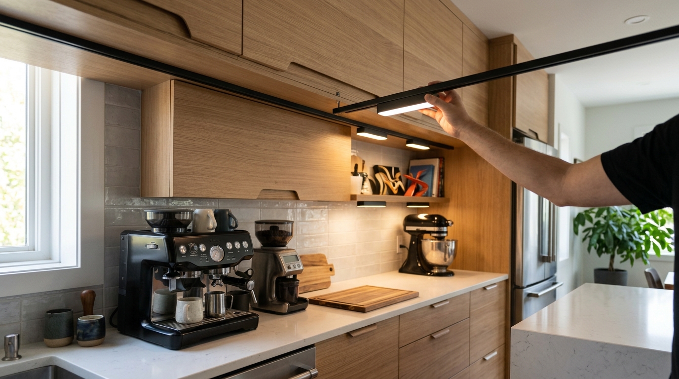 Pair Under-Cabinet Glow With Highlighted Backsplash Textures