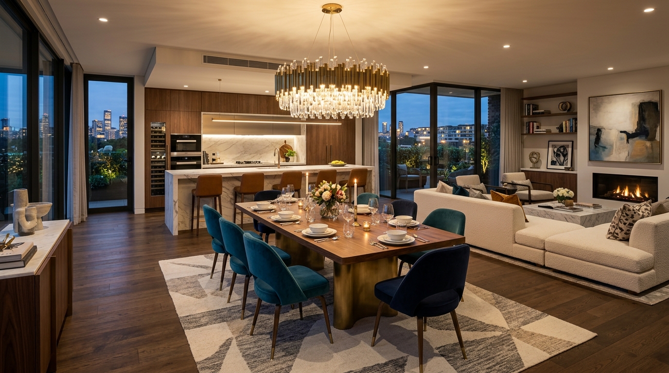 Position the Dining Table as a Natural Buffer