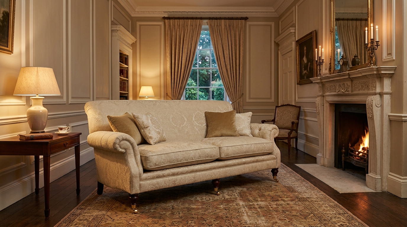 Rich Cognac Leather Chesterfield Icons