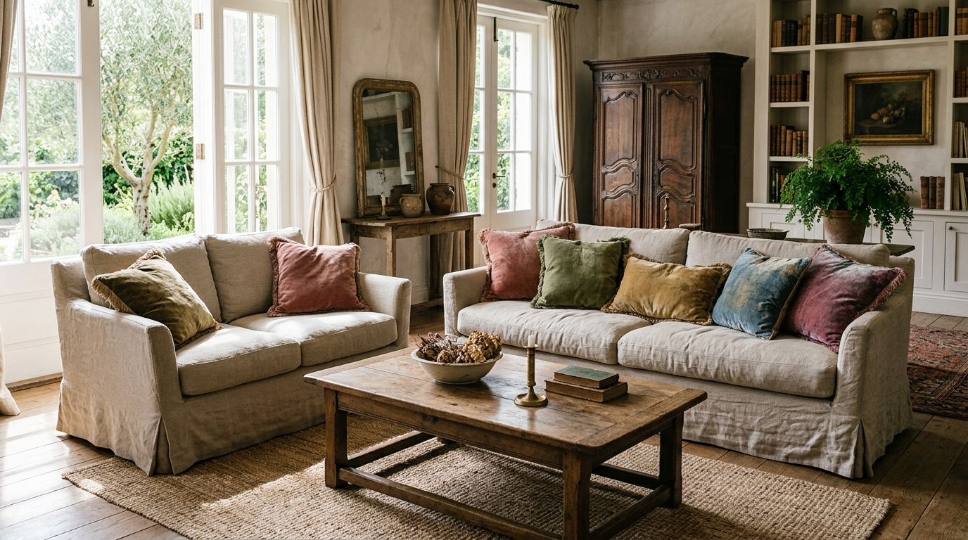 Slipcovered Linen Sofas
