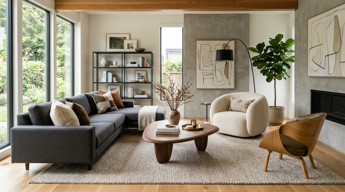 Soften Clean Lines With Curvy Accent Chairs
