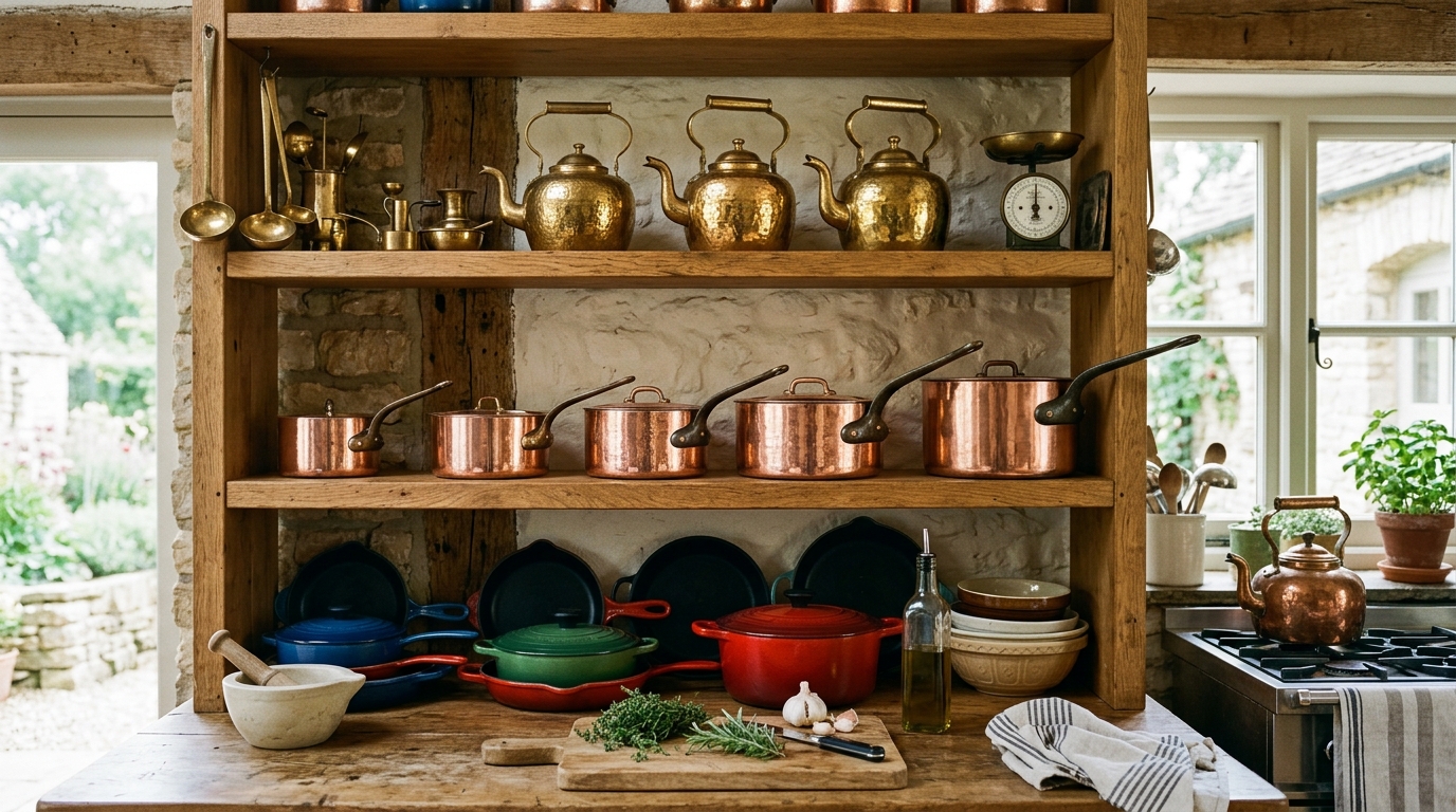Style With Functional Copper and Cast Iron Cookware