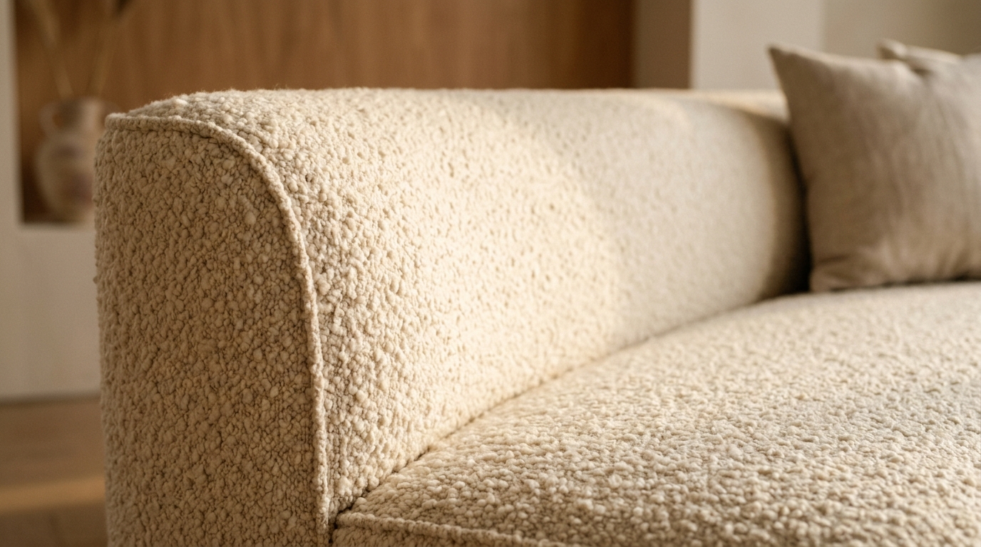 Textural Boucle Fabric Upholstery