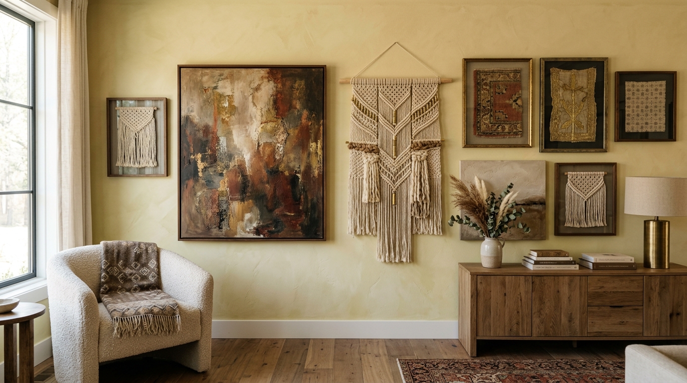 Textured Canvas and Textile Mix