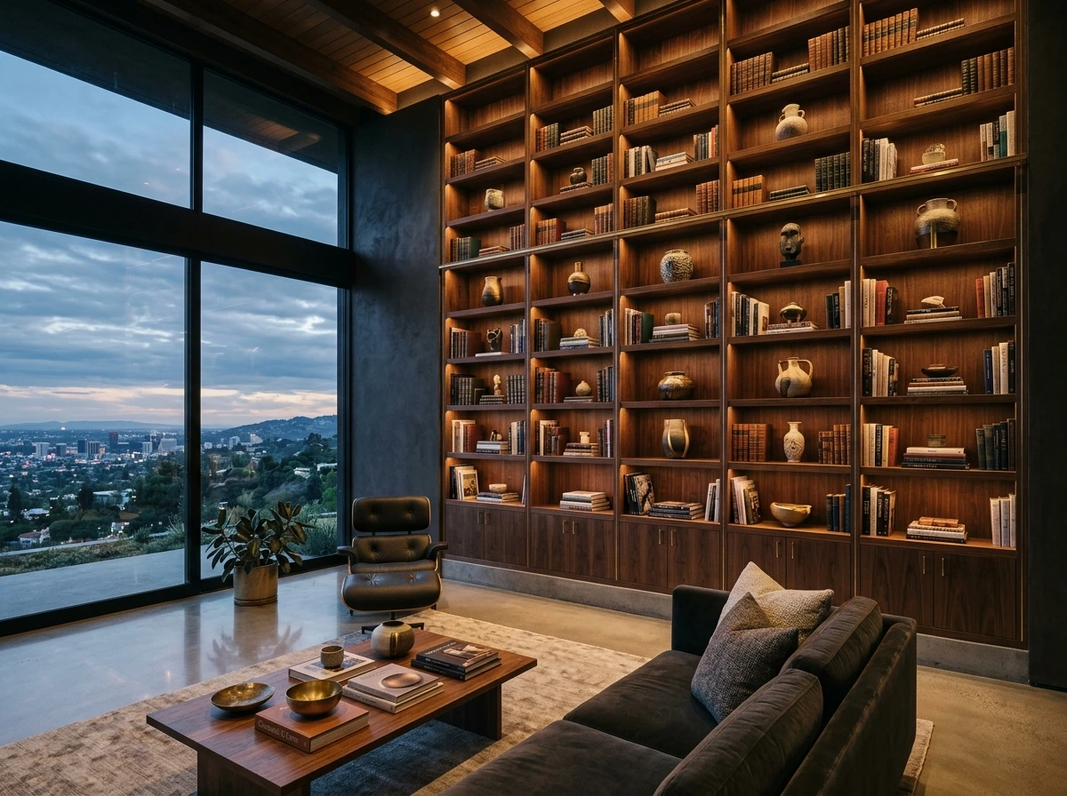 The Vertical Axis: Floor-to-Ceiling Shelving