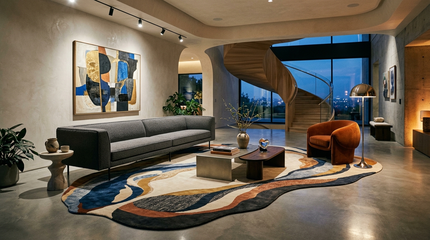 Try Organic Asymmetrical and Wavy Rug Shapes