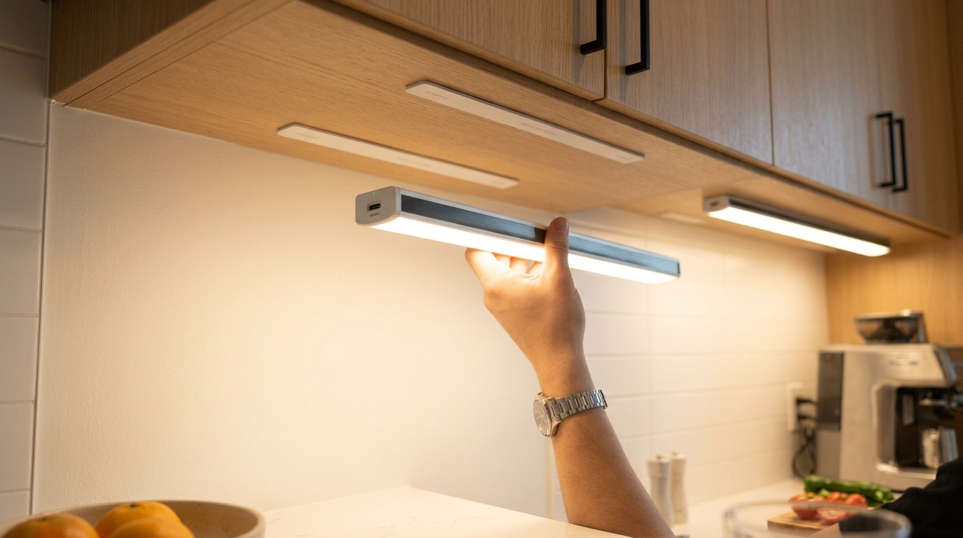 Use Reversible USB-Rechargeable Light Bars for Renters