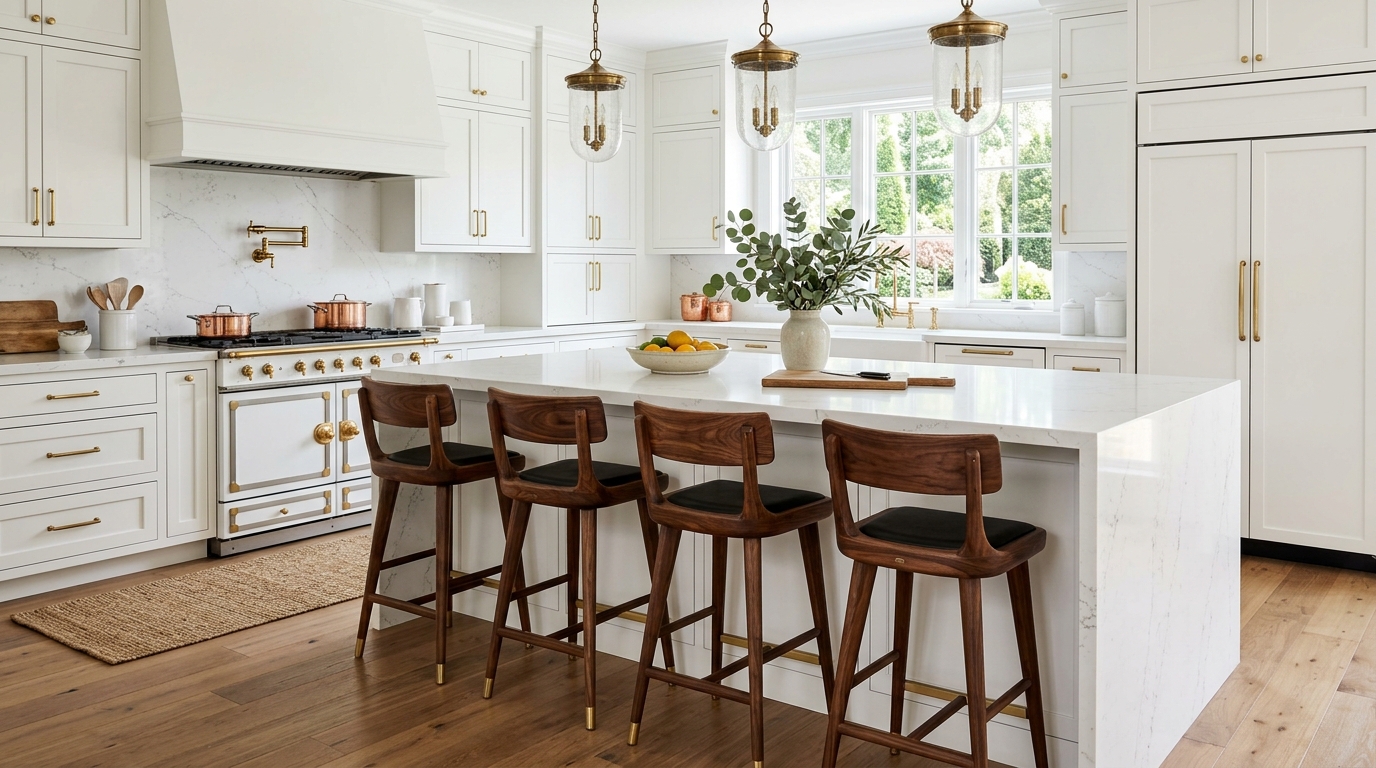 Warm Up Cold Kitchens With Rich Walnut Timbers