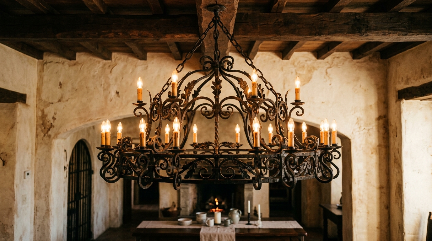 Wrought Iron Chandelier Lighting
