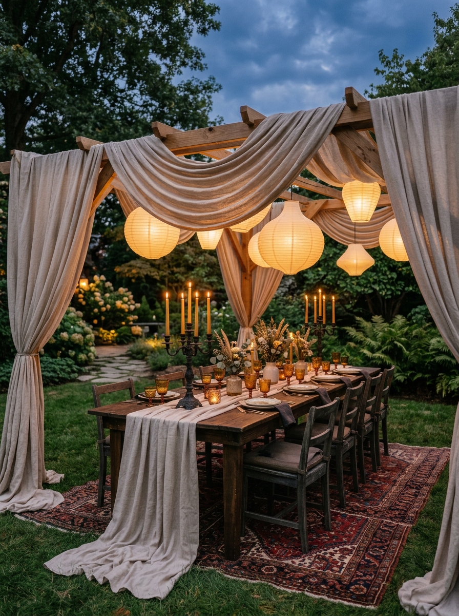Backyard for a September Wedding Without