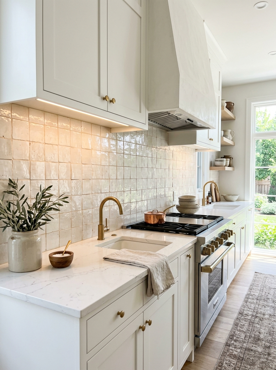 The Warmest Backsplash Ideas For White Kitchens