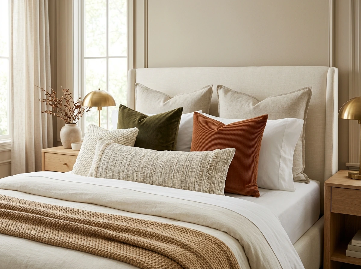 Add Texture Through Pillows and Shams