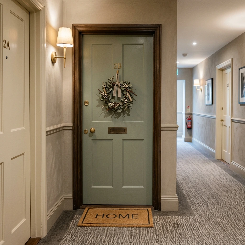 Apartment Entryway Fall Decor for Shared or No-Porch Spaces