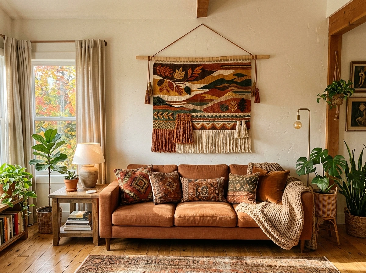Autumn Tapestry Wall Decor for a Softer, Bohemian Layer