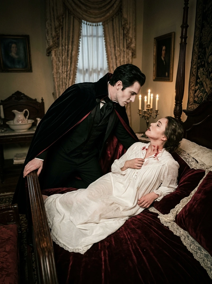 Classic Vampire and Victim Couples Halloween Costumes