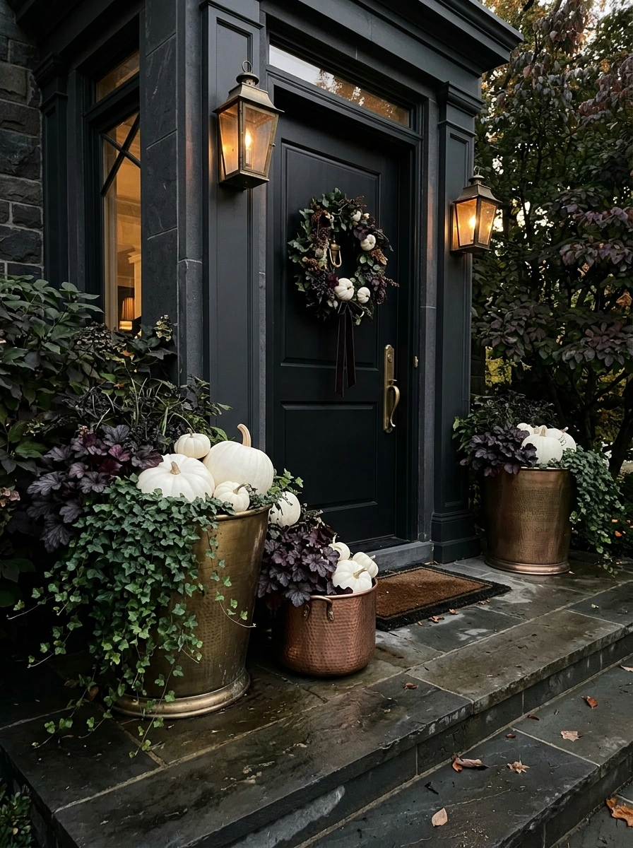 Curate a Strict Palette for Small Fall Porch Ideas