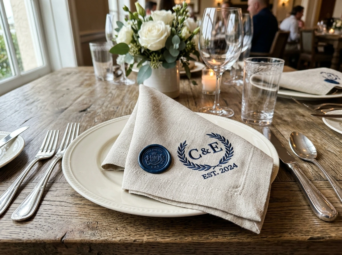 Custom Monogrammed Heavy Linen Napkins