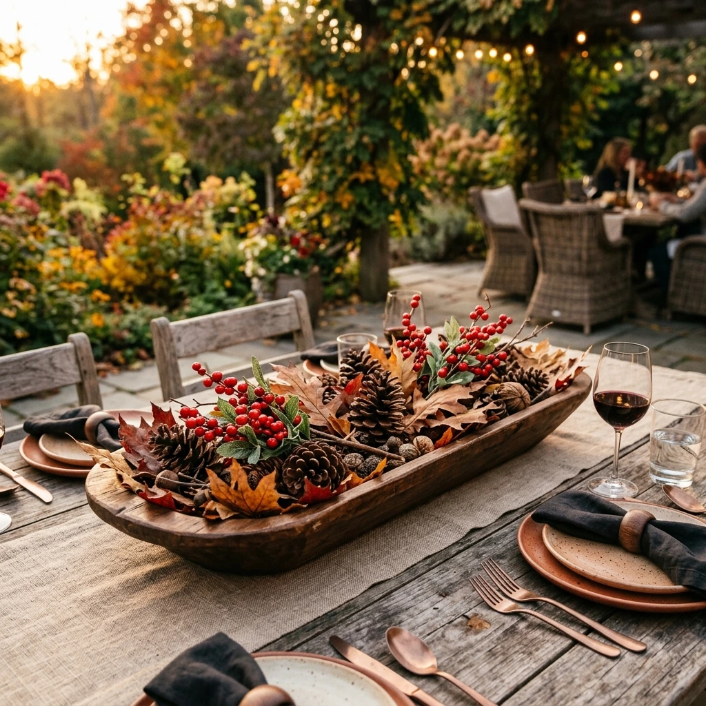 Design a Fall Patio Table Centerpiece