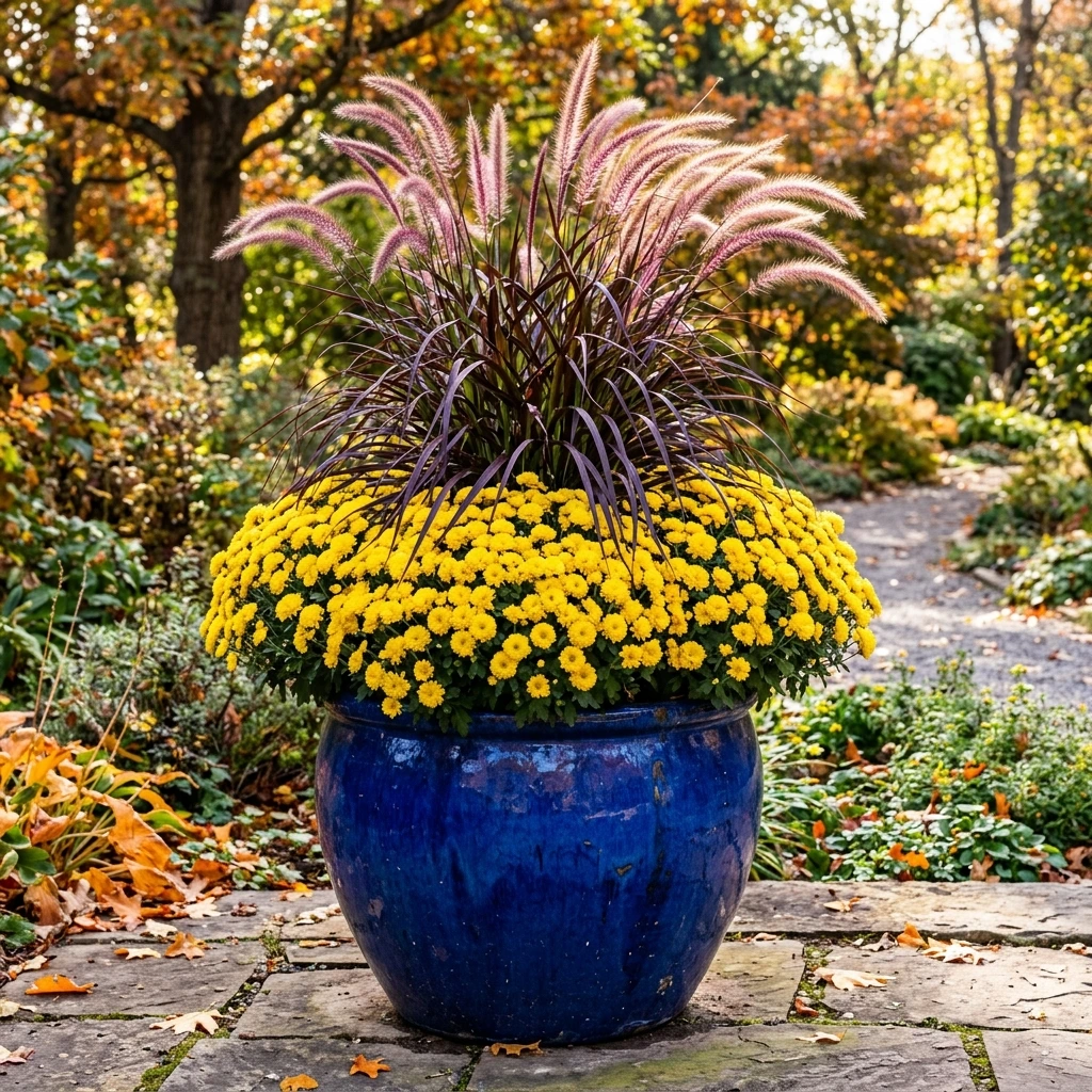 Design Lush Fall Patio Planter Arrangements