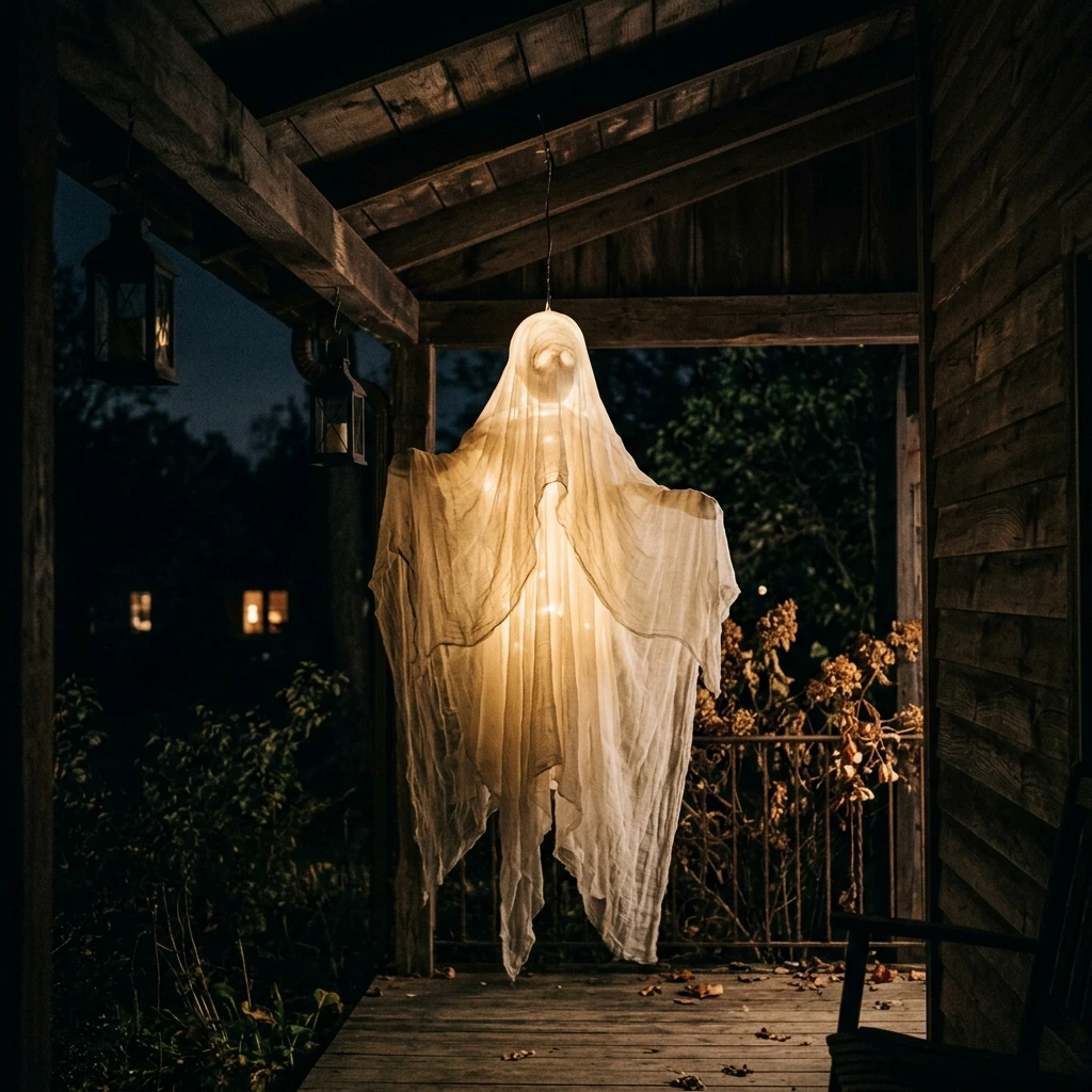 DIY Halloween Ghost Decorations From Cheesecloth