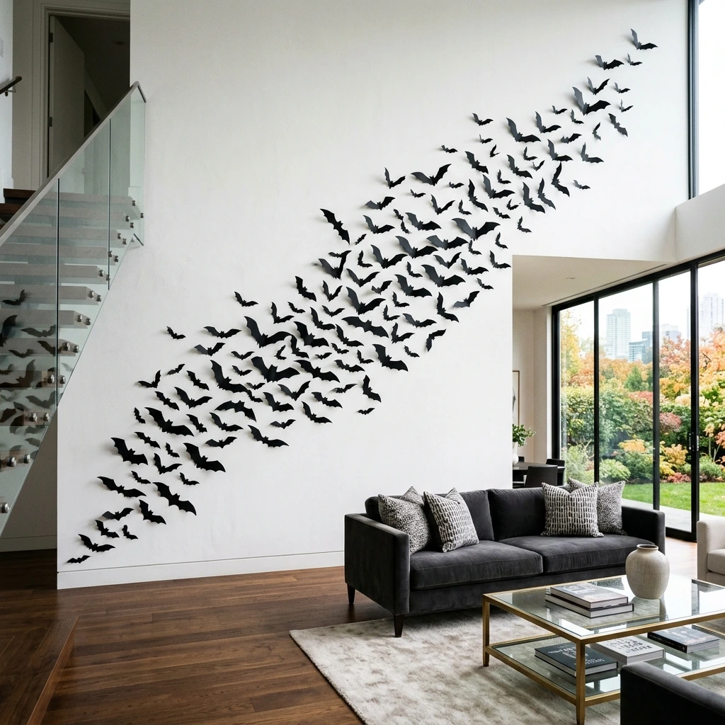 DIY Paper Bat Wall Art for an Easy Statement Wall