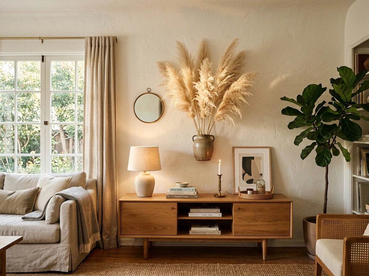 Dried Botanical Wall Display for a Living, Seasonal Piece