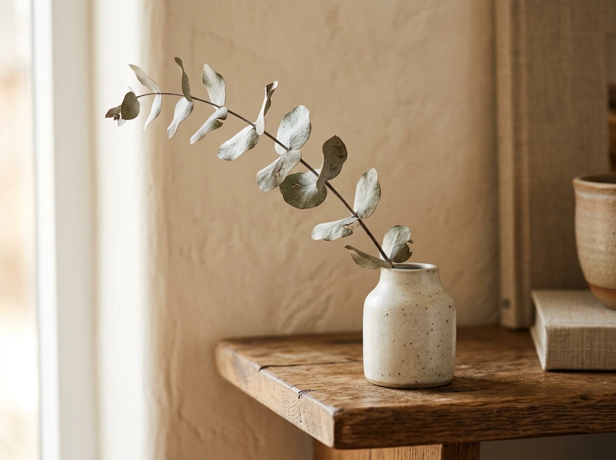 Dried Botanicals on Shelves for an Effortless, Living Layer